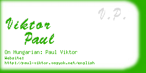 viktor paul business card